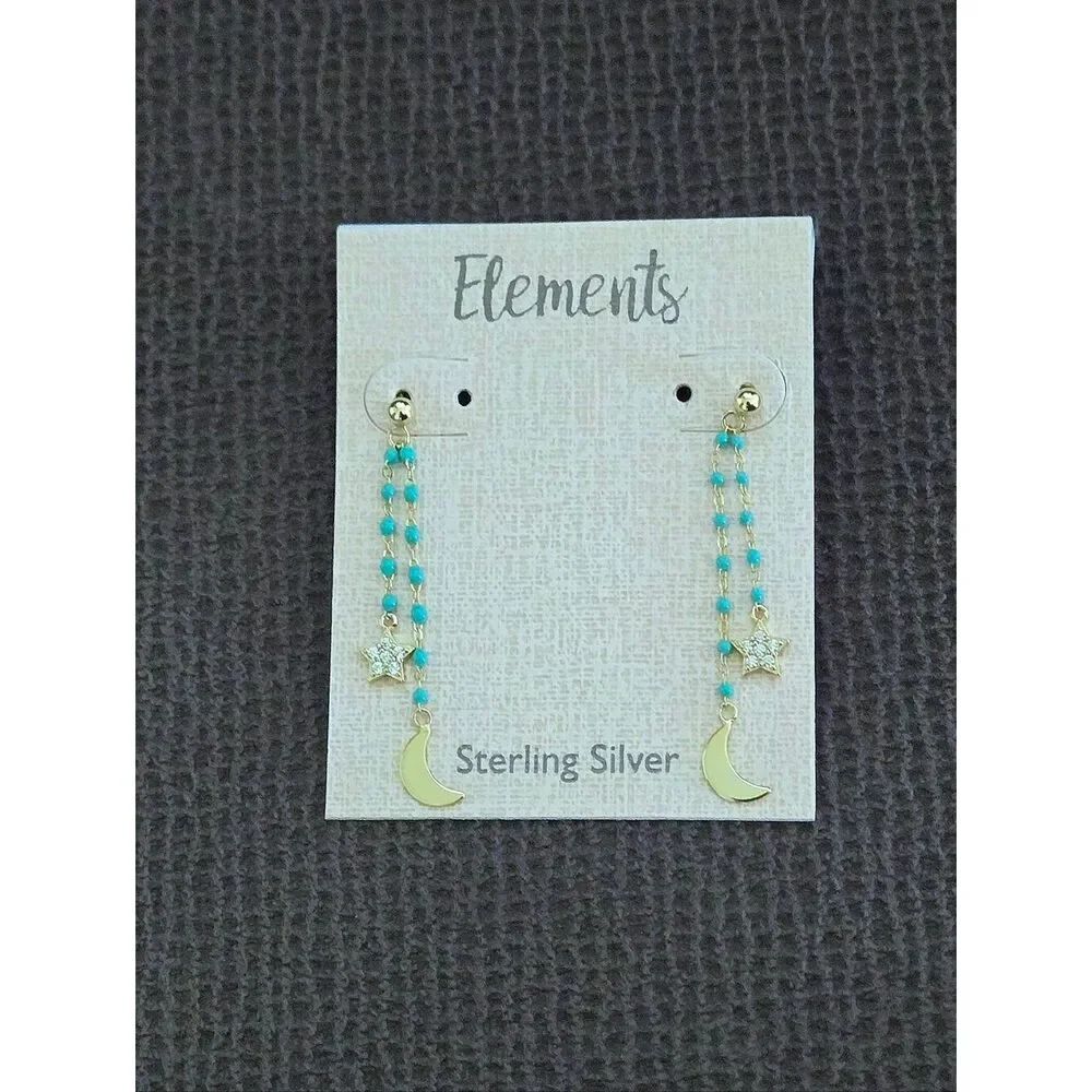 Elements Dangling Moon🌙 and Star⭐ Earrings